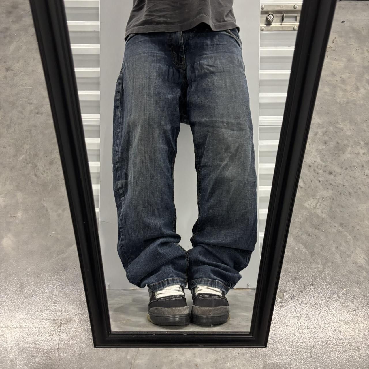 Japanese Brand × Vintage Crazy Vintage Y2K/2000s Grunge Dark Wash Denim Jeans! Size US 34 / EU 50 - 1 Thumbnail