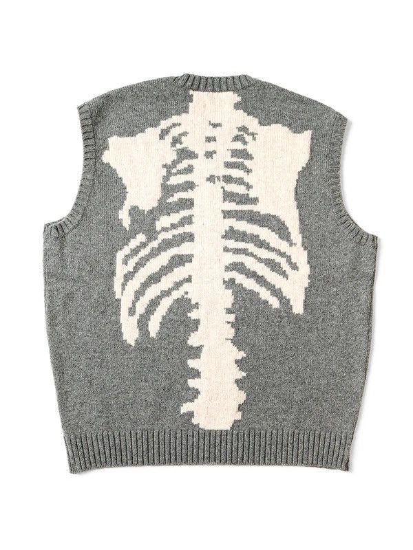 Kapital KAPITAL 5G Wool Bone Sweater Vest Gray Size US L / EU 52-54 / 3 - 1 Thumbnail