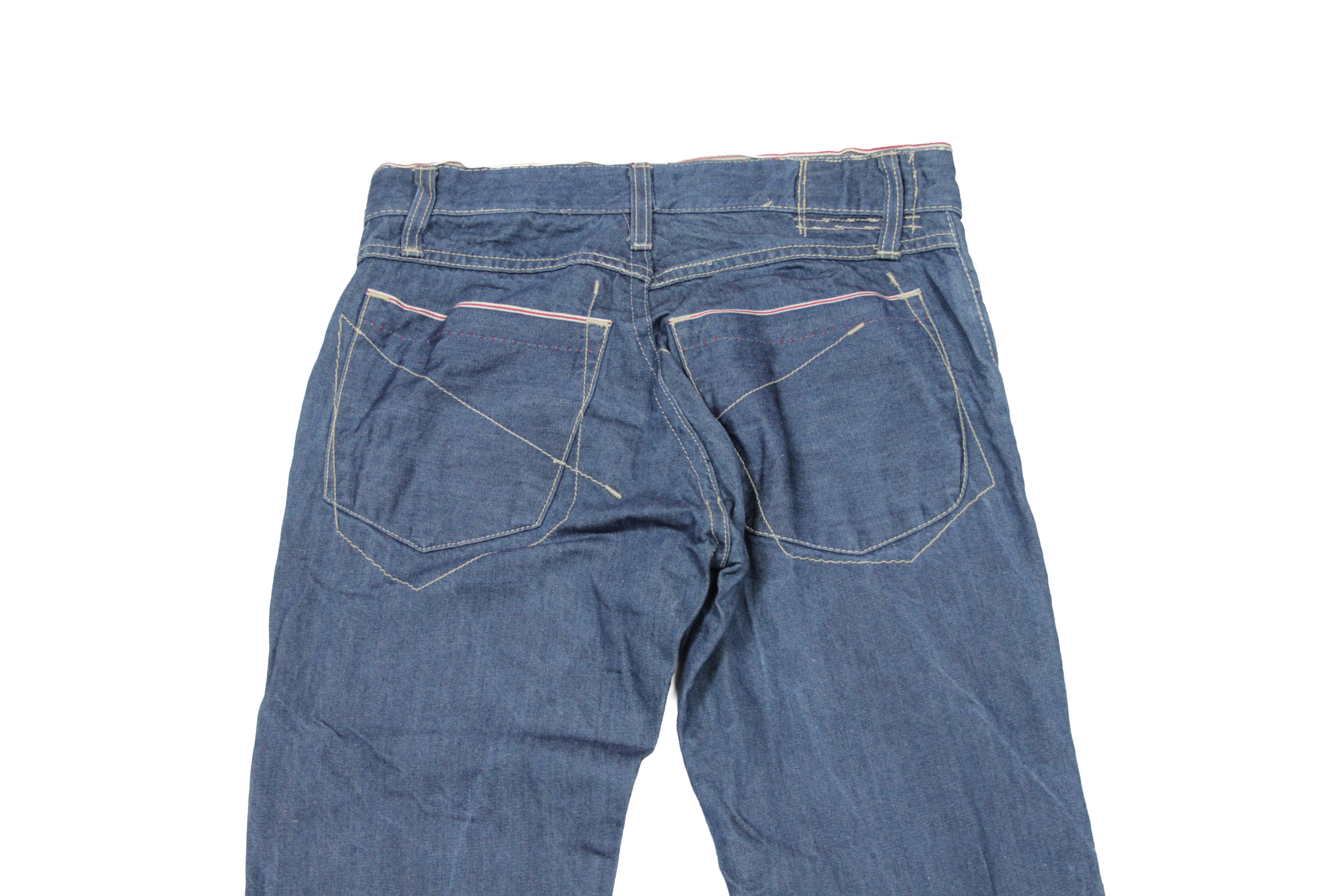 Marithe + Francois Girbaud 00S Y2K Cotton Linen Twisted Jeans Vintage Size 27" / US 4 / IT 40 - 5 Thumbnail