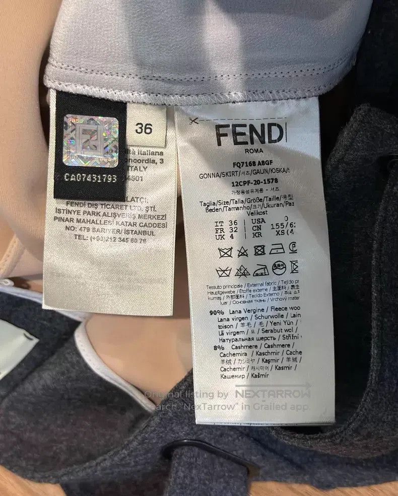 Fendi Fendi Gray Midi Skirt Size 24" / US 00 / IT 34 - 5 Thumbnail