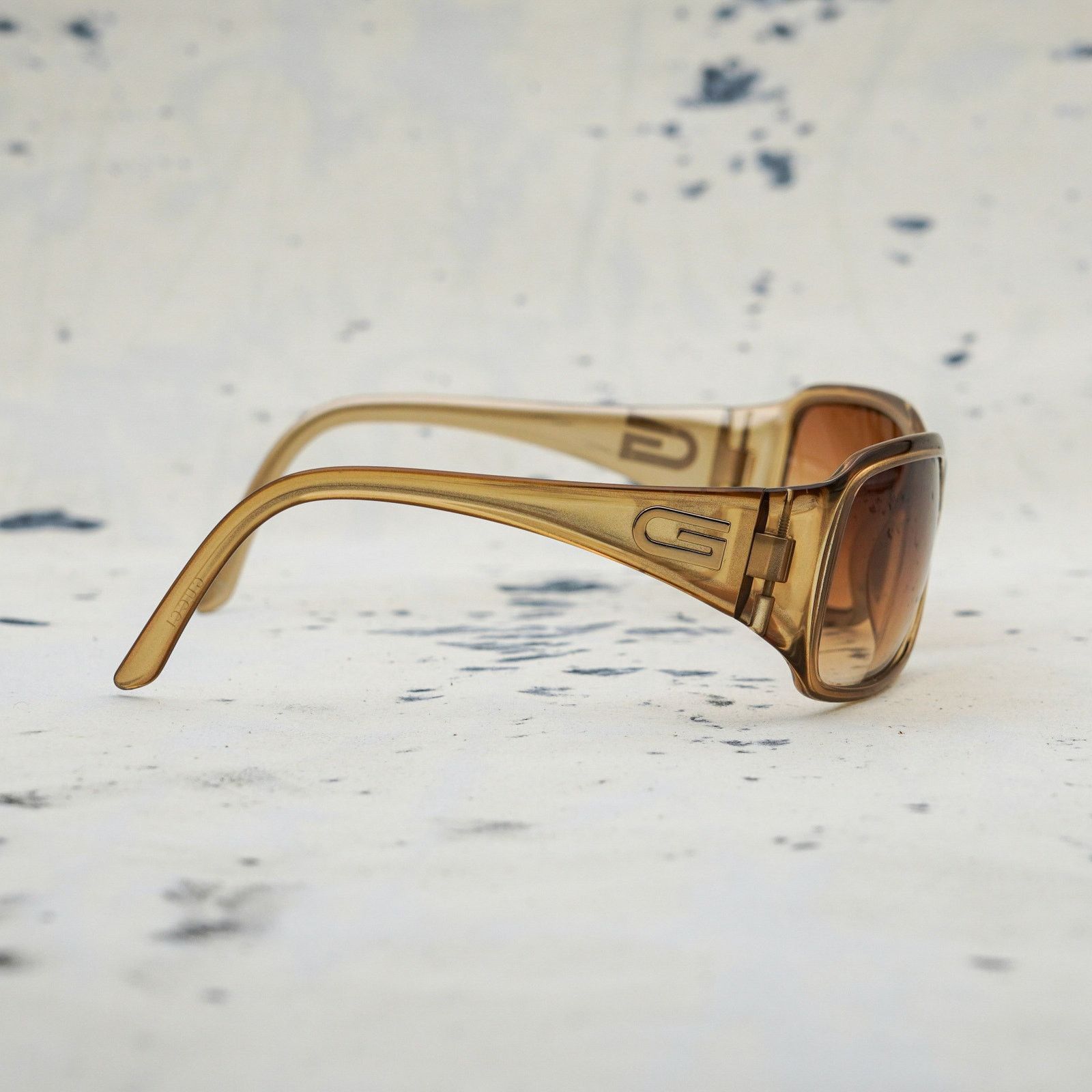Gucci Vintage gucci amber gradient gg logo rectangular sunglasses Size ONE SIZE - 3 Thumbnail