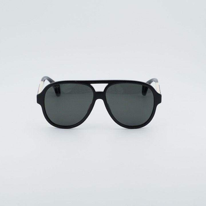 Gucci Gucci GG0463S 002 Sunglasses Black Aviator Frame, Grey Size ONE SIZE - 2 Thumbnail