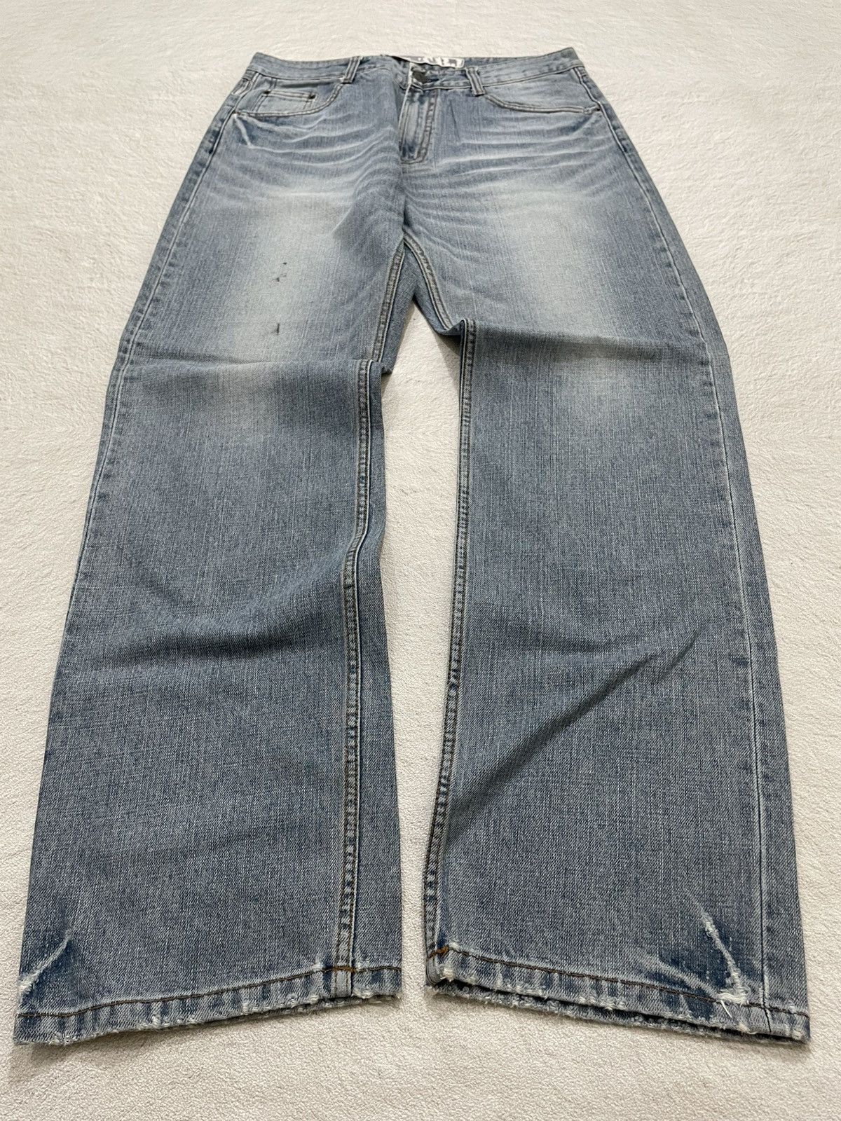 Japanese Brand 2000s TBJ Vintage Stone Wash Denim Y2K Size US 31 - 1 Thumbnail