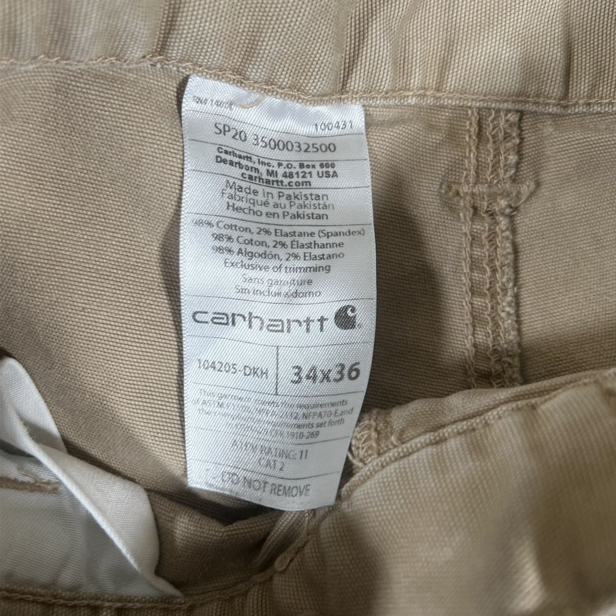 Carhartt Carhartt FR Pants Mens 32x32 Khaki Flame Resistant Workwear Size US 32 / EU 48 - 4 Thumbnail