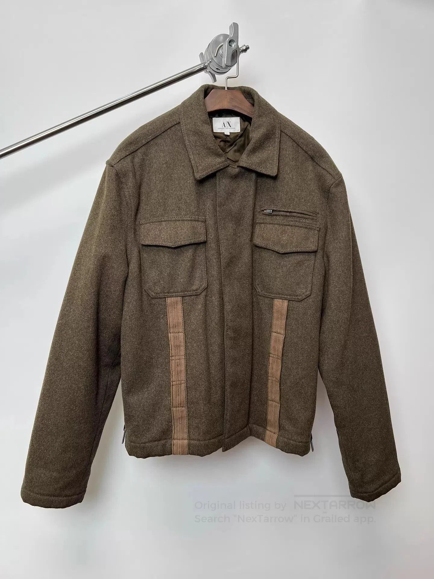 Armani Exchange Green Utility Jacket with Pockets Size L. Size US L / EU 52-54 / 3 - 2 Thumbnail