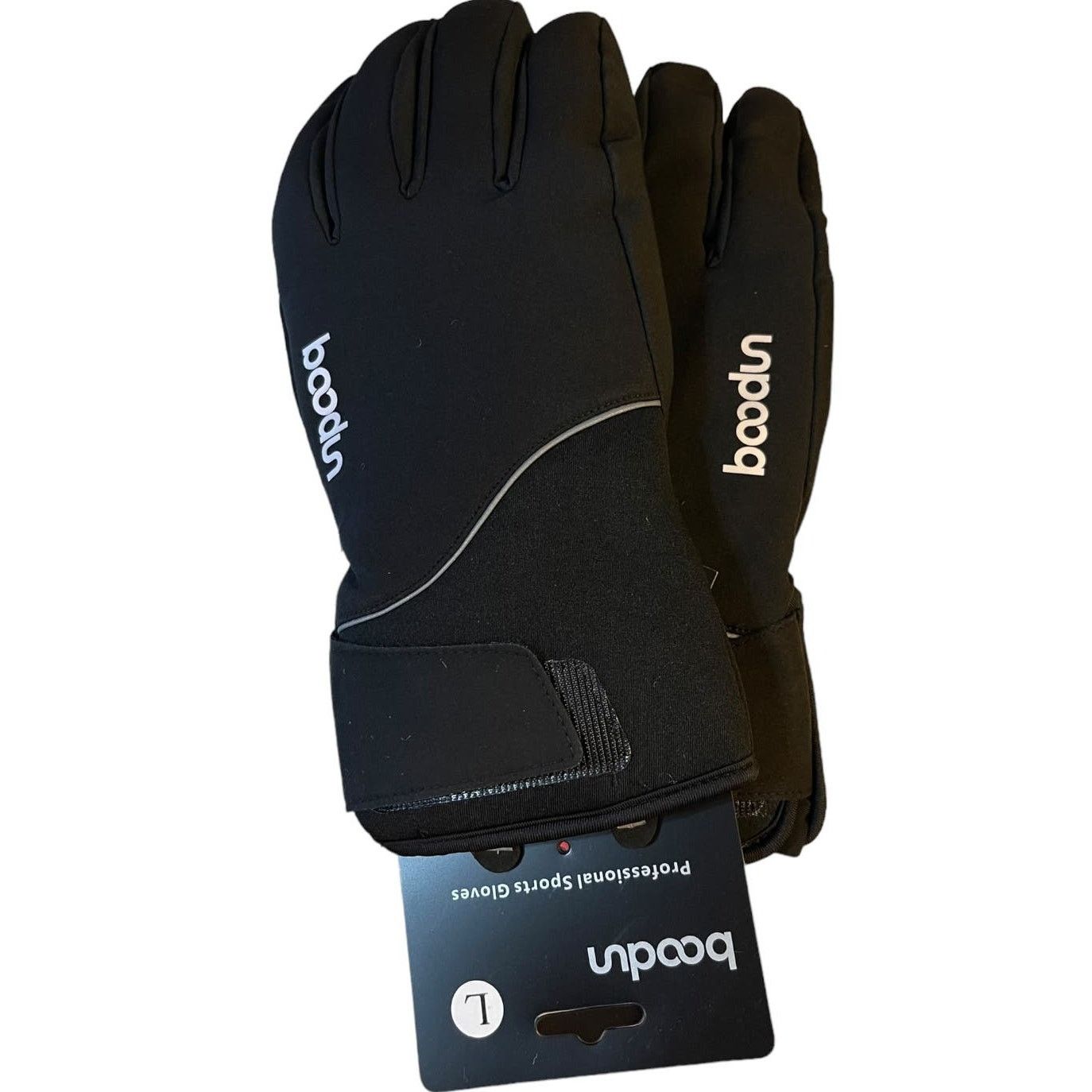 Other Boondun Black Ski Gloves 3M Thin Sulated Large Size ONE SIZE - 3 Thumbnail