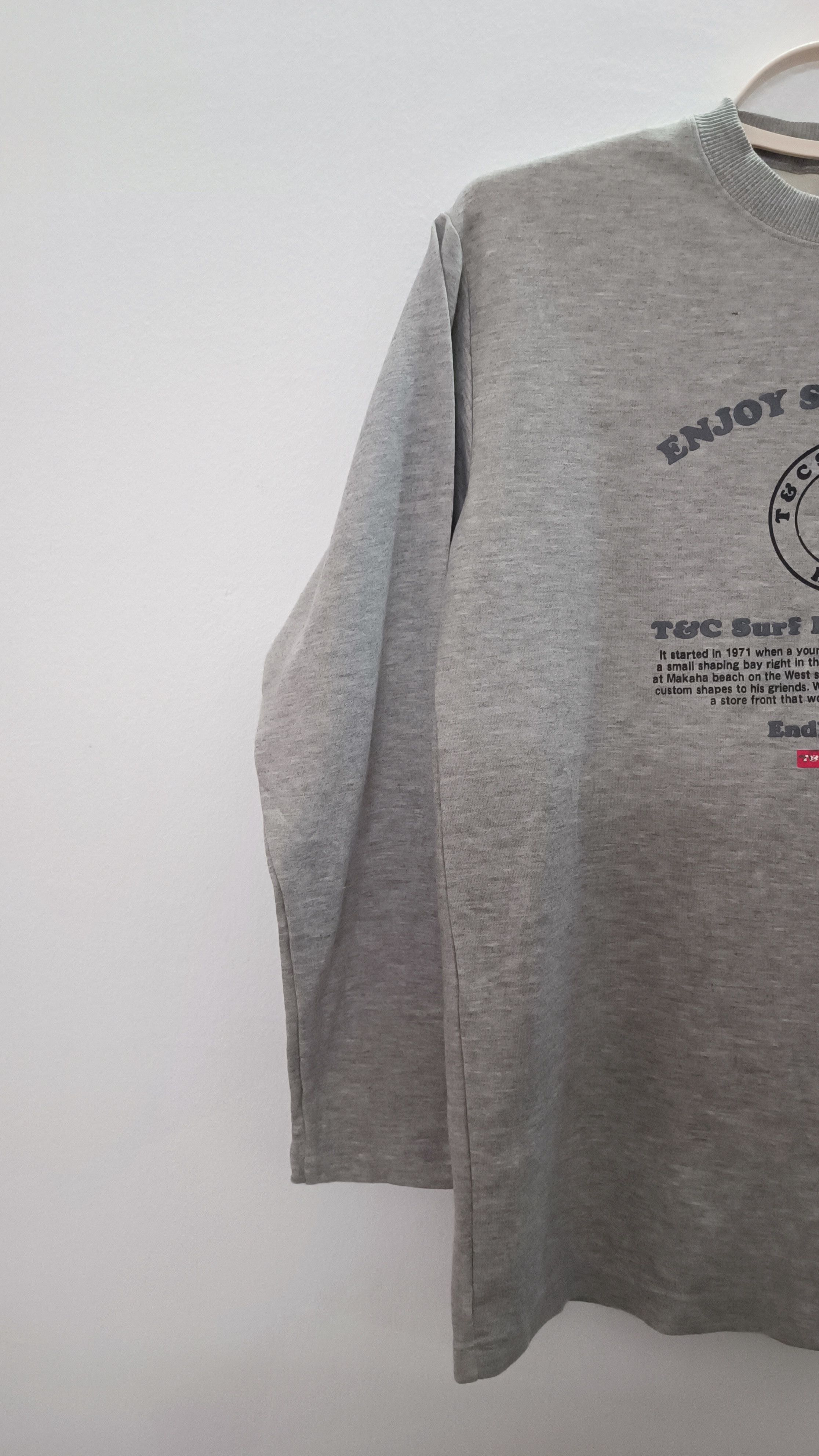 Japanese Brand × Vintage Grey T&C Surf Design Sweatshirts Size US L / EU 52-54 / 3 - 4 Thumbnail