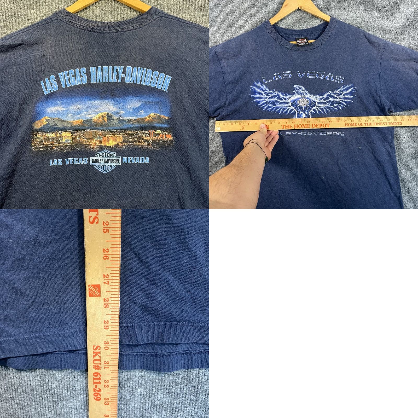 Harley Davidson VINTAGE Harley-Davidson T-Shirt Lightning Eagle Motorcycle Mens XL Blue 90s Size US XL / EU 56 / 4 - 8 Thumbnail