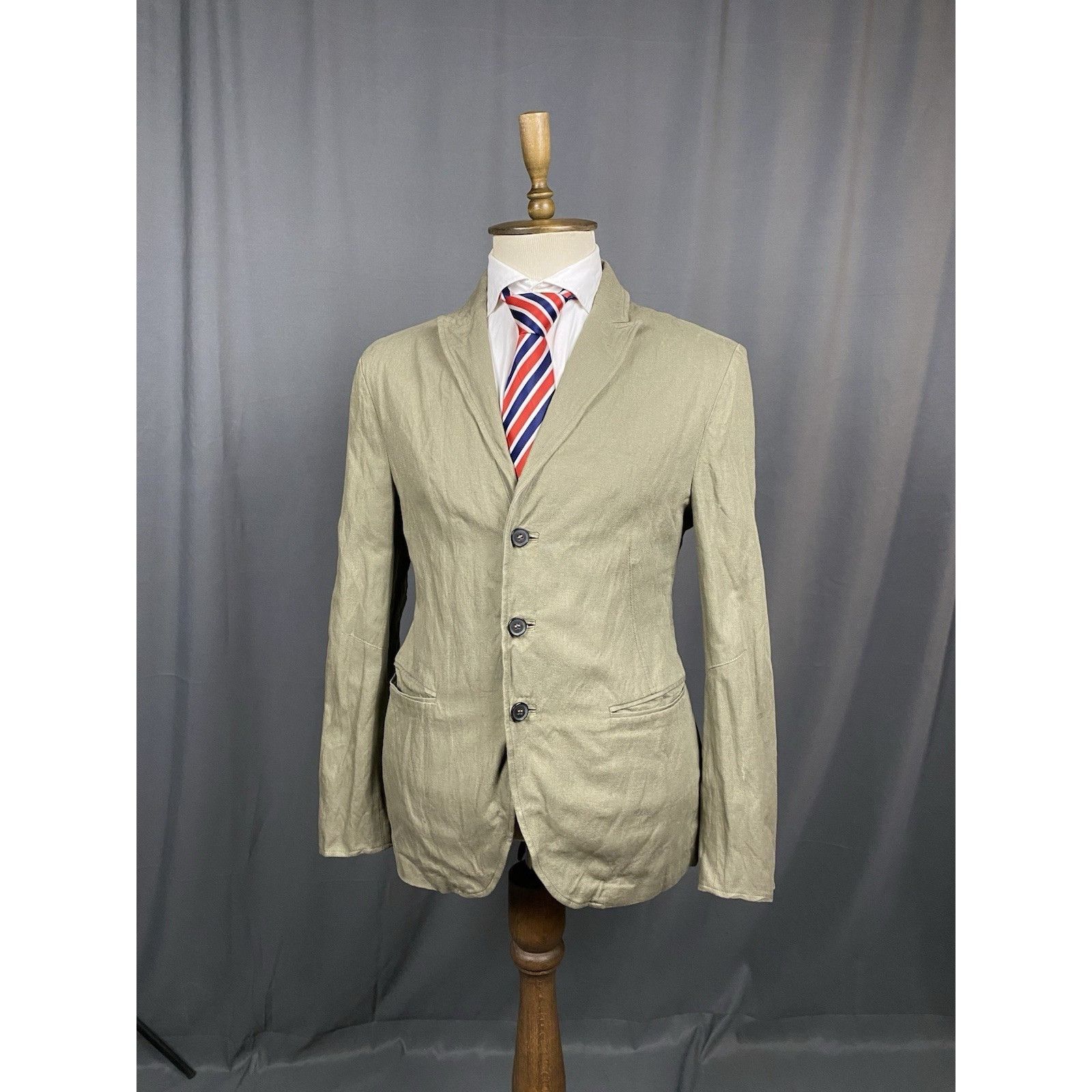 Hackett Hackett Men's Green Linen Blazer Sportcoat Jacket Size 38R/4 Size 48R - 2 Thumbnail
