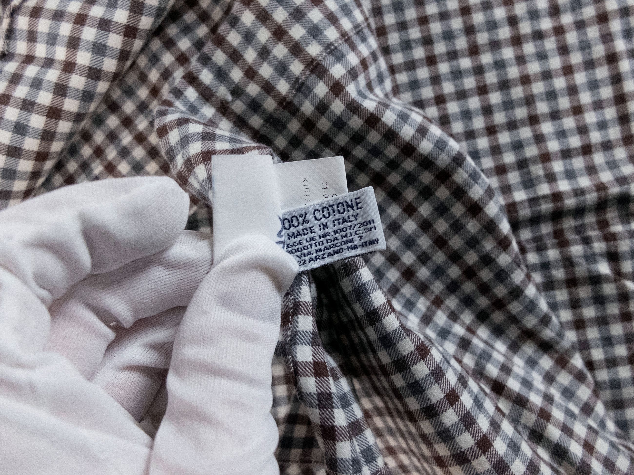 Barba Napoli BARBA Napoli Dandy Life gray check flannel cotton shirt 39 Size US M / EU 48-50 / 2 - 5 Thumbnail