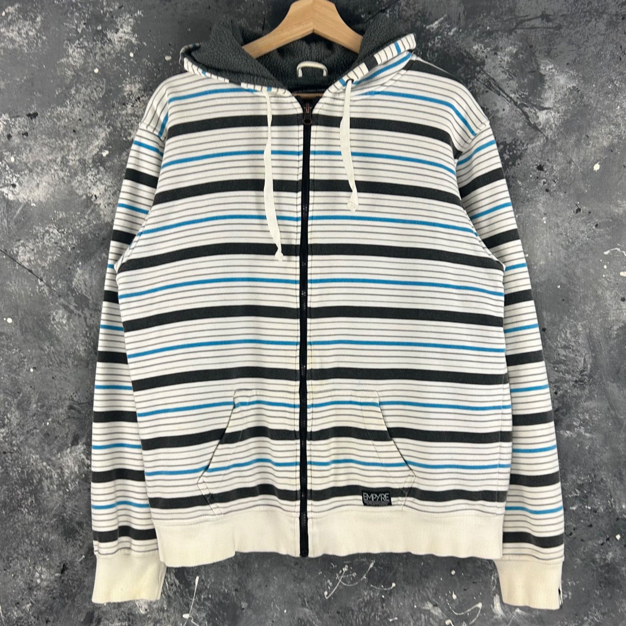 Empyre × Vintage Vintage Empyre stripe fleece hoodie Size US L / EU 52-54 / 3 - 1 Thumbnail