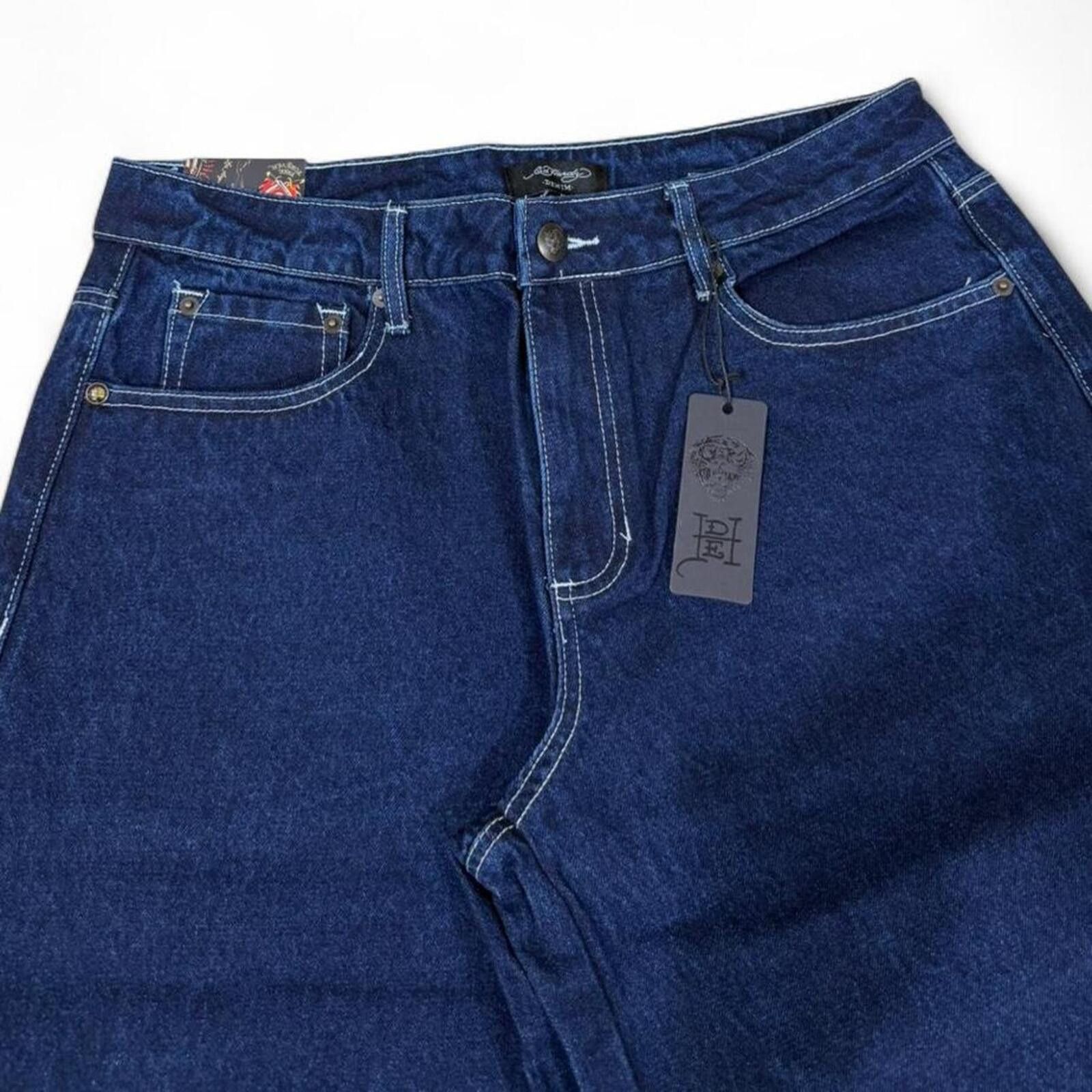 Ed Hardy ED HARDY wide leg tiger print denim jeans Size 34" / US 12 / IT 48 - 5 Thumbnail