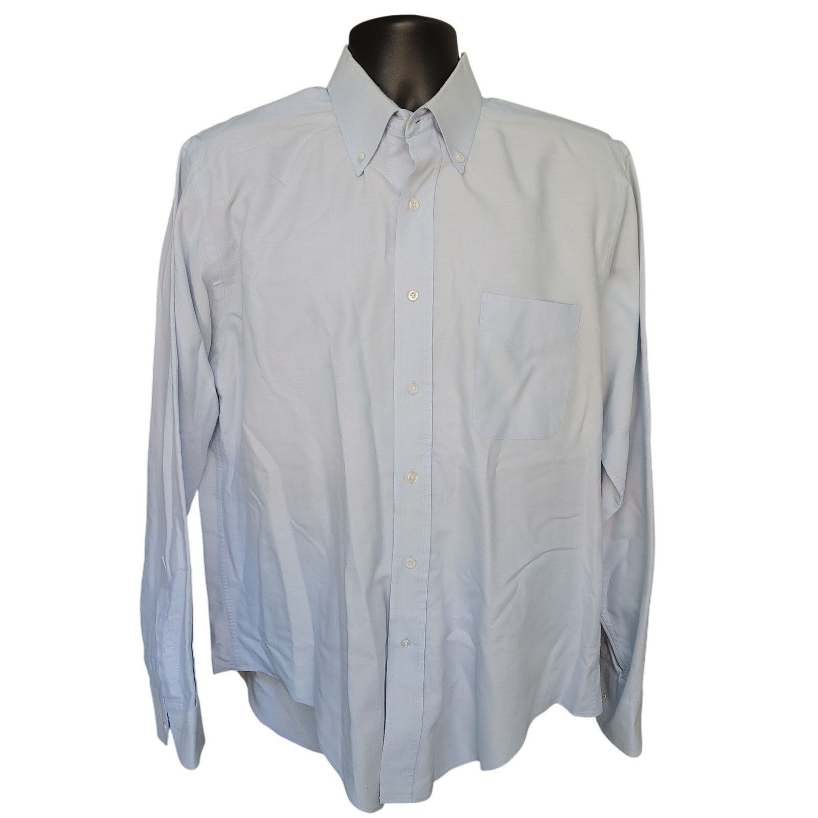 Other Vintage J.G Hook Men's 17.5 34/35 Light Blue LS Dress Shirt Size US XL / EU 56 / 4 - 1 Thumbnail