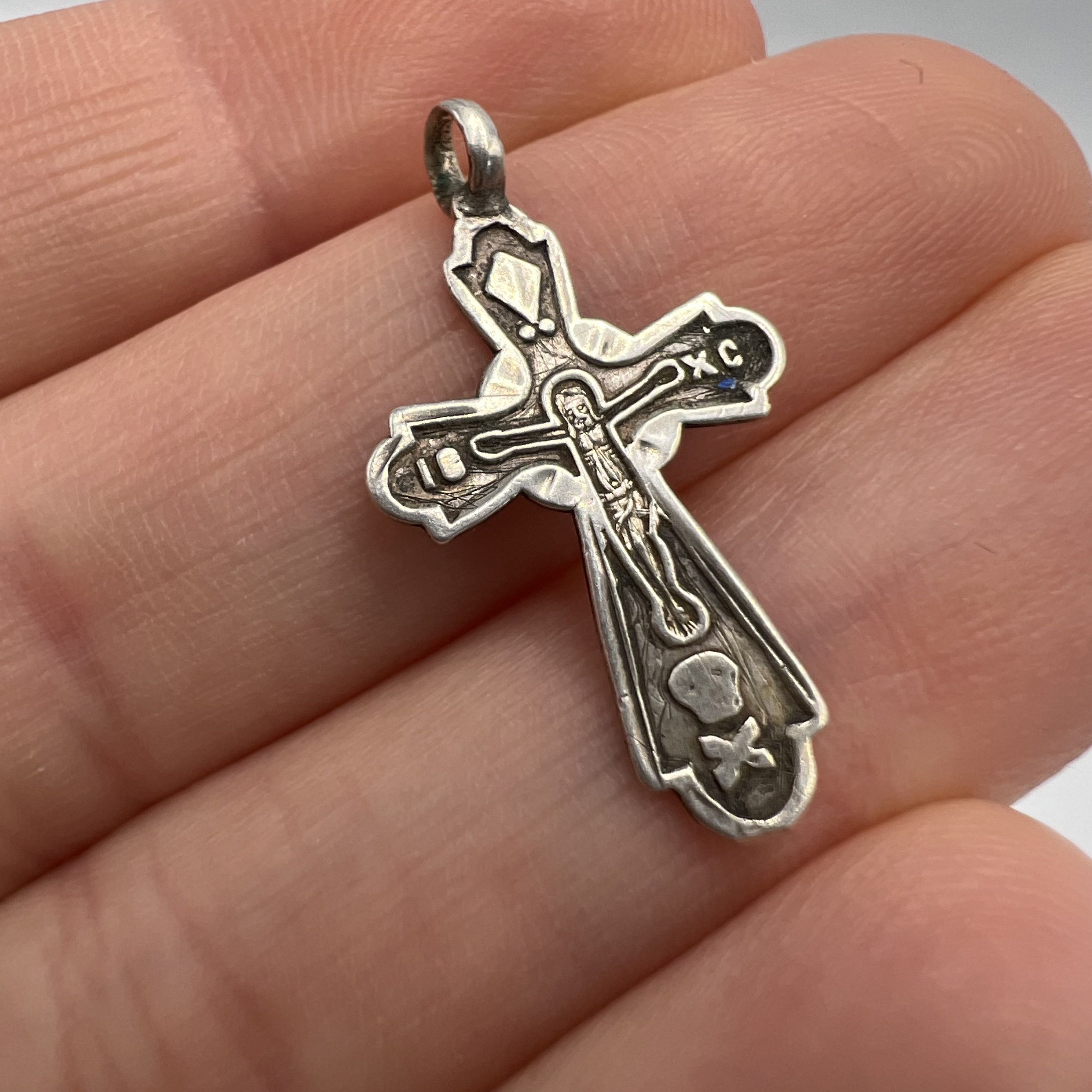 Vintage Vintage USSR Pendant Icon Cross Jewelry Antique Silver 84 Size ONE SIZE - 1 Thumbnail