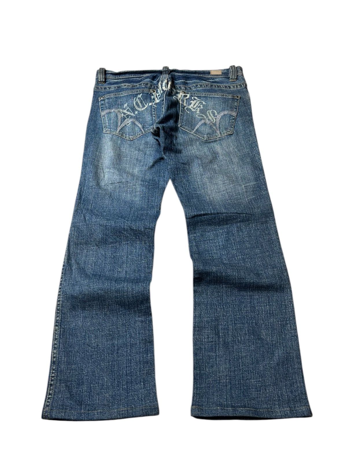 Nicole Club 2000s NCFM Nicole Club For Men Tribal Grunge Flare Pants Size US 32 / EU 48 - 4 Thumbnail