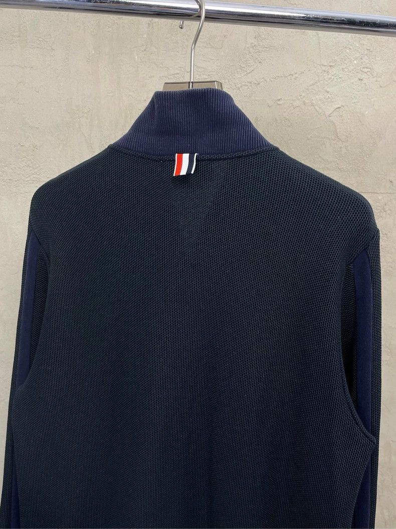 Thom Browne Thom browne Tibetan green oblique stripe zipper baseball ja Size US L / EU 52-54 / 3 - 5 Thumbnail
