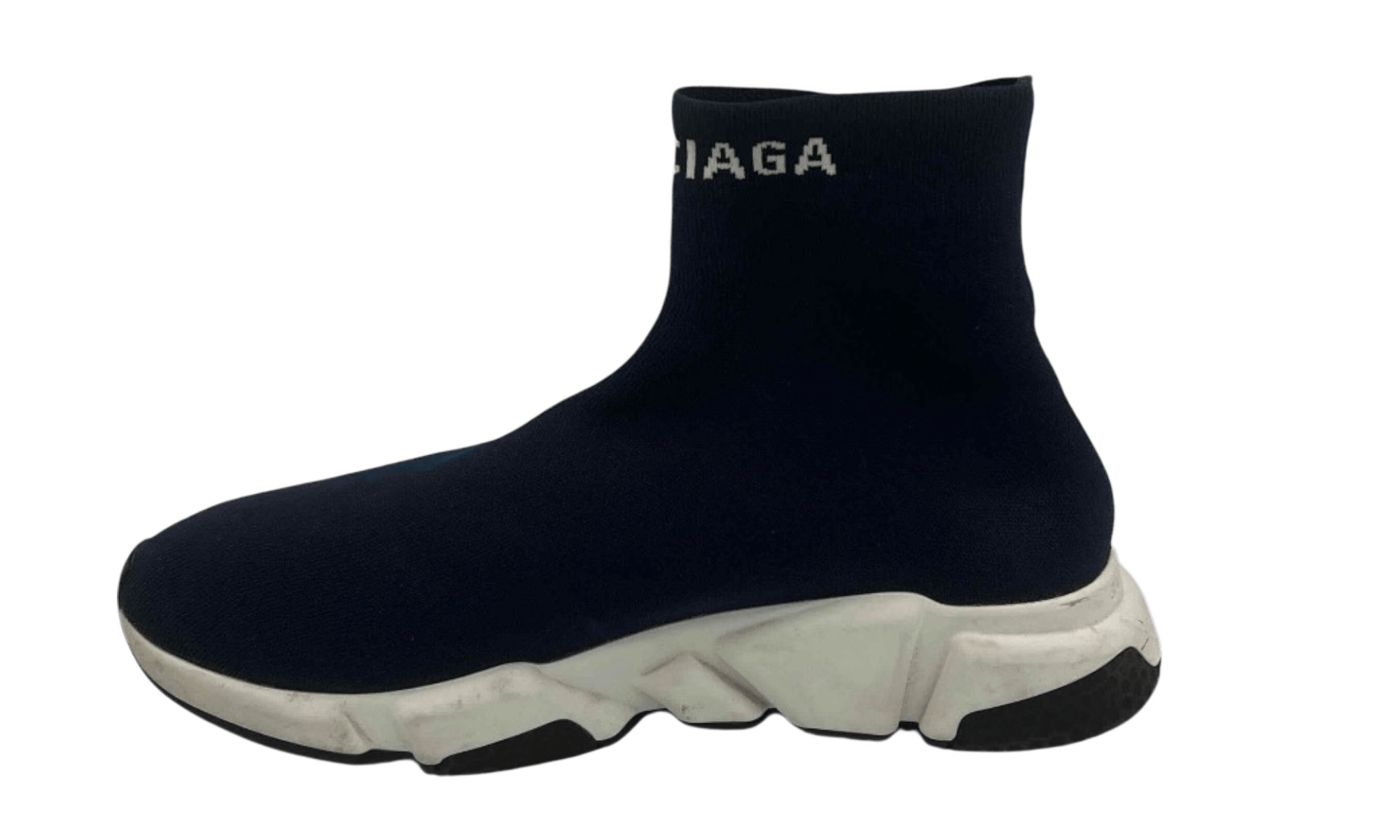 Balenciaga Speed Trainer Navy Blue (PreOwned)(Damaged Box) Size US 10 / EU 43 - 1 Thumbnail