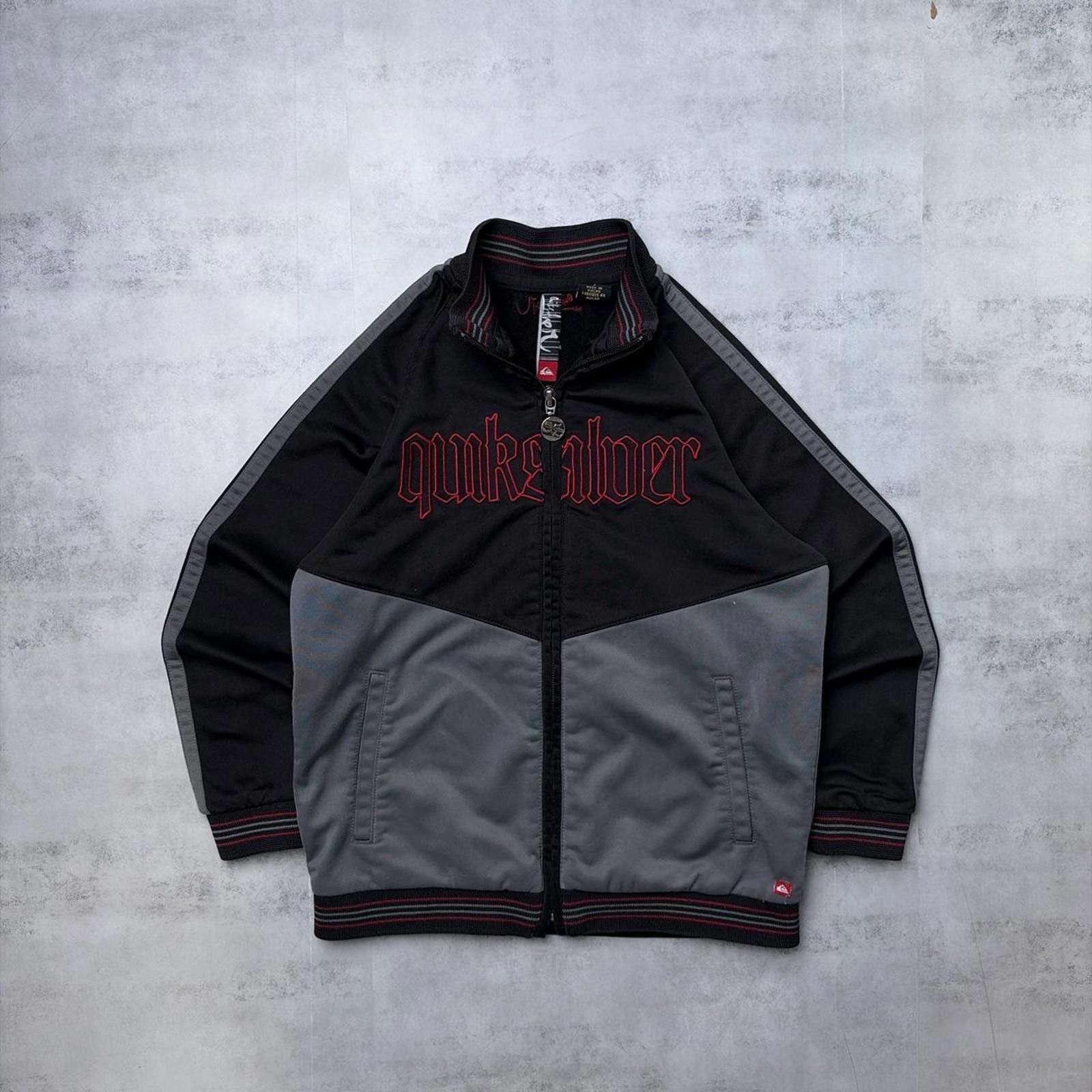 Quiksilver Y2K Black Quiksilver Surf Grunge Skater Track Jacket Size XS / US 0-2 / IT 36-38 - 1 Thumbnail
