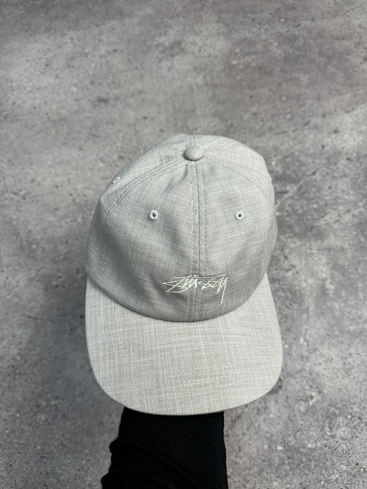 Stussy × Vintage Stussy Y2K Gray Cap Embroidered Logo Adjustable Size ONE SIZE - 8 Thumbnail