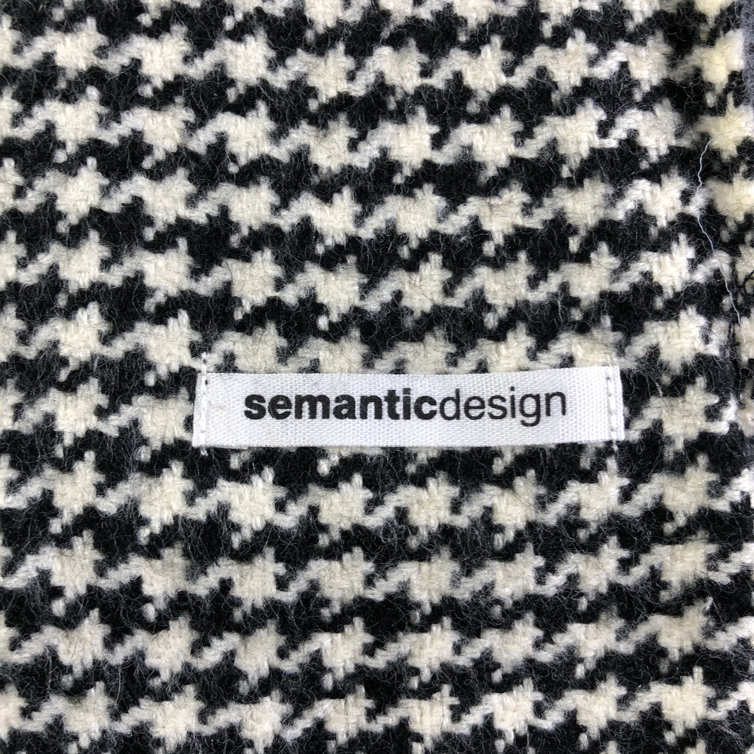 semanticdesign Semantic Design Houndstooth Scarf / Muffler / Neckwear P048 Size ONE SIZE - 4 Thumbnail