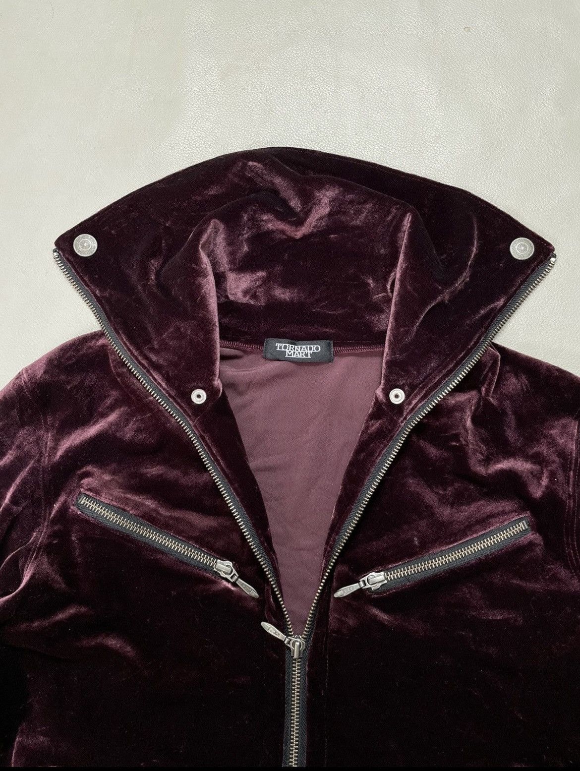 ジャケット・アウター Y2K TORNADO MART MULTI ZIP RIDERSJACKET Tornado Mart Multi Zip Velvet Track Jacket