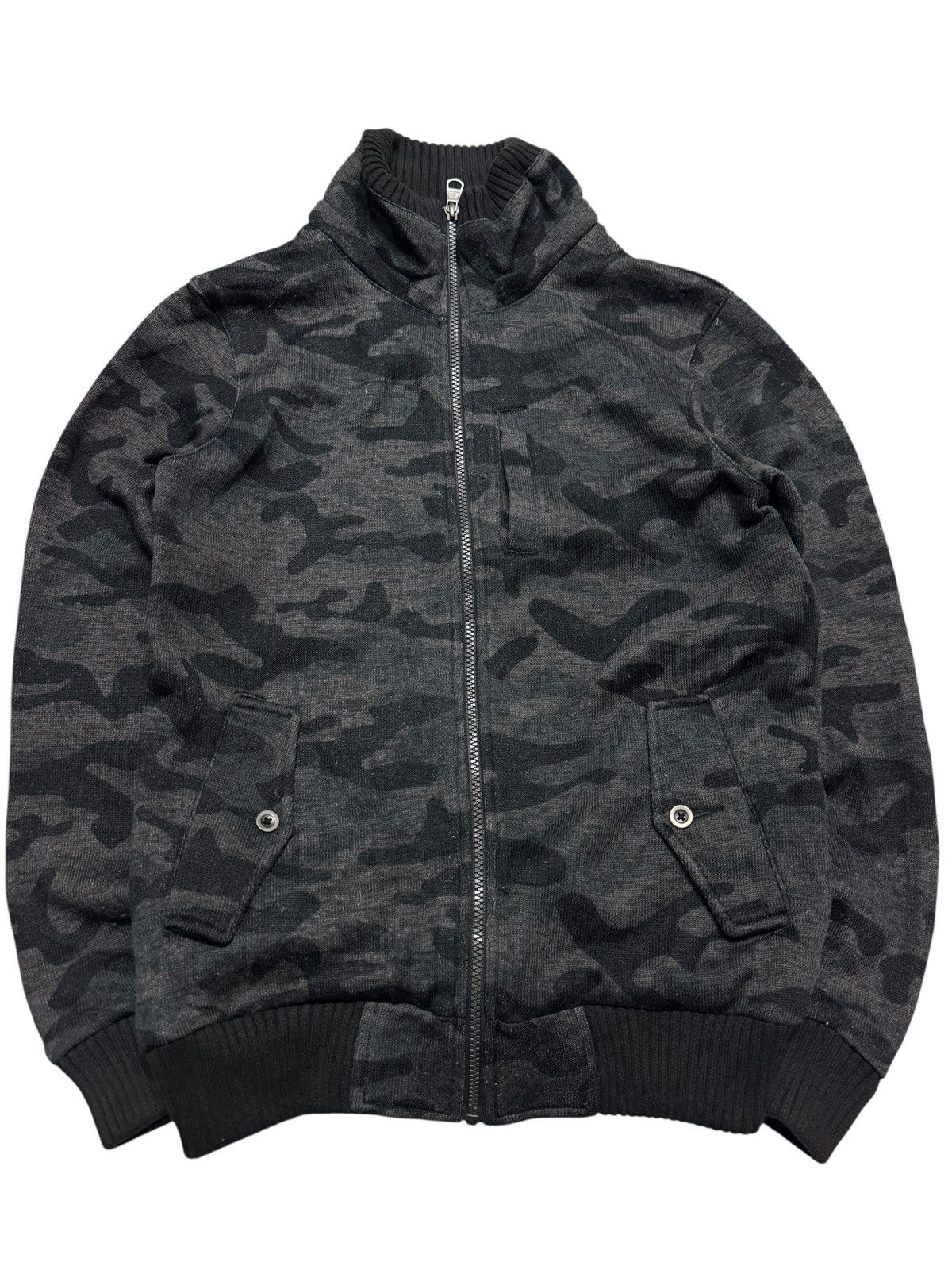 In The Attic INTHEATTIC HOMME SWEATER BONO STYLE CAMOUFLAGE ZIPPER Size US S / EU 44-46 / 1 - 2 Thumbnail