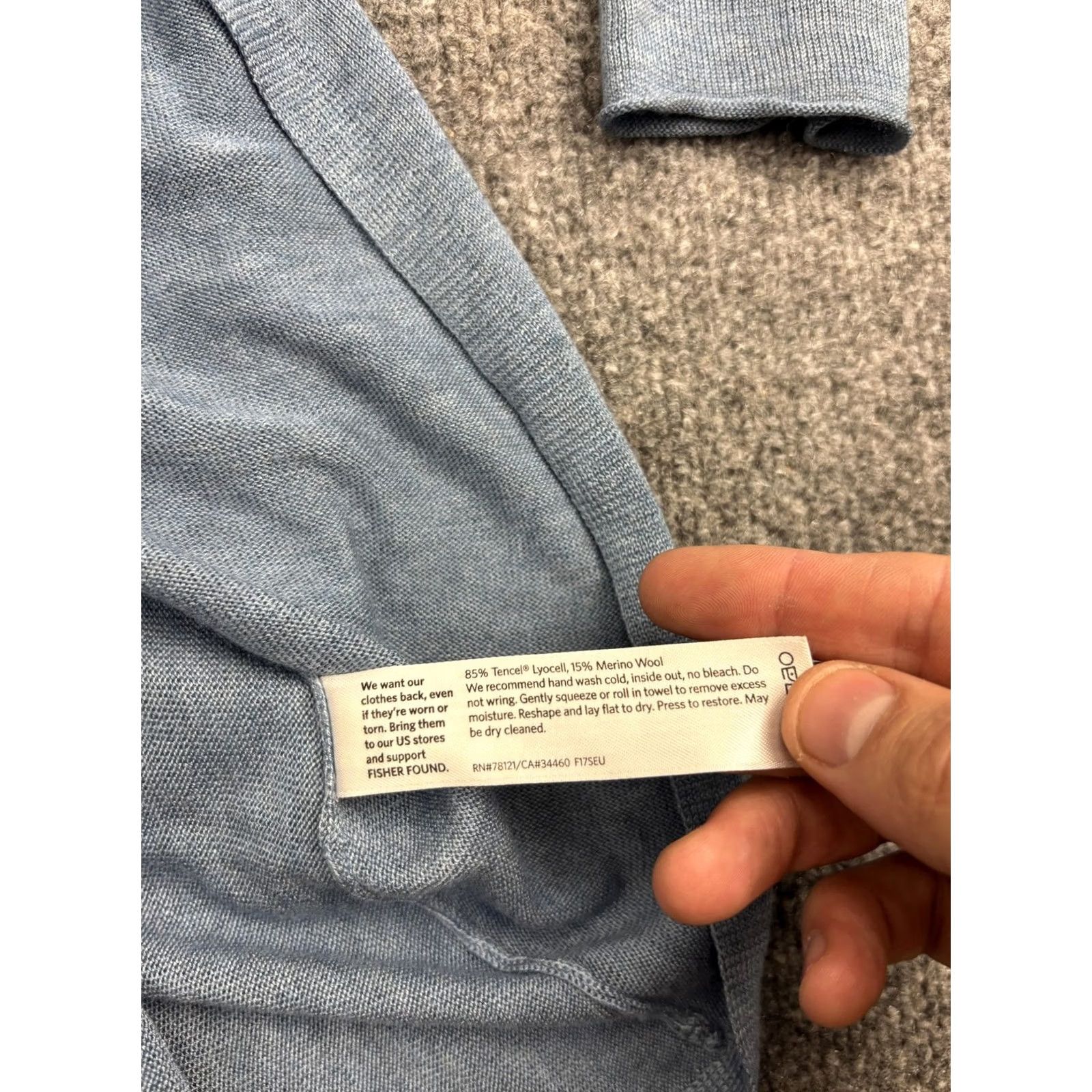 Eileen Fisher VINTAGE? No. Eileen Fisher Sweater Tunic Womens L Blue Turtleneck Lyocell Wool Knit Shirt Casual Relaxed Long Sleeve - Mens? Size L / US 10 / IT 46 - 7 Thumbnail