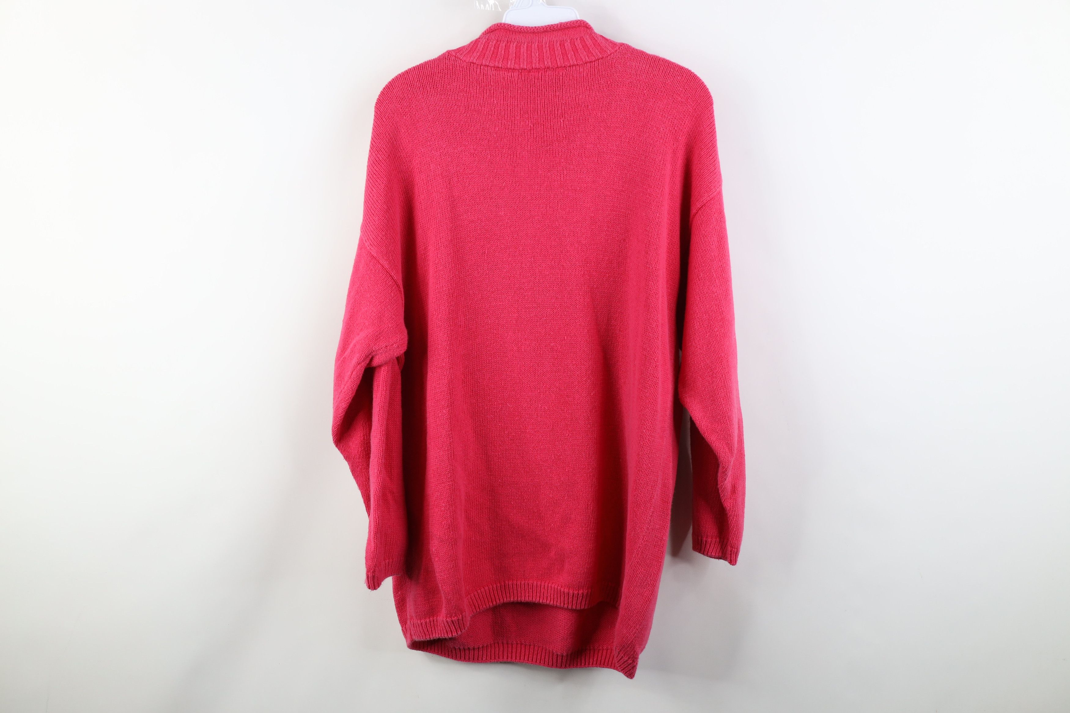 Vintage Vintage 90s Streetwear Flower Marled Knit Sweater Pink Size M / US 6-8 / IT 42-44 - 10 Thumbnail