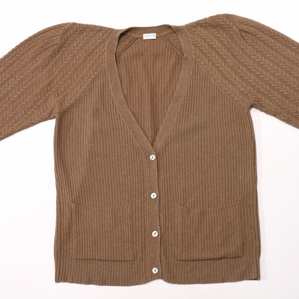 Brunello Cucinelli Rivamonti by Brunello Cucinelli Cable Knit Cardigan Sweater Size XL / US 12-14 / IT 48-50 - 2 Thumbnail