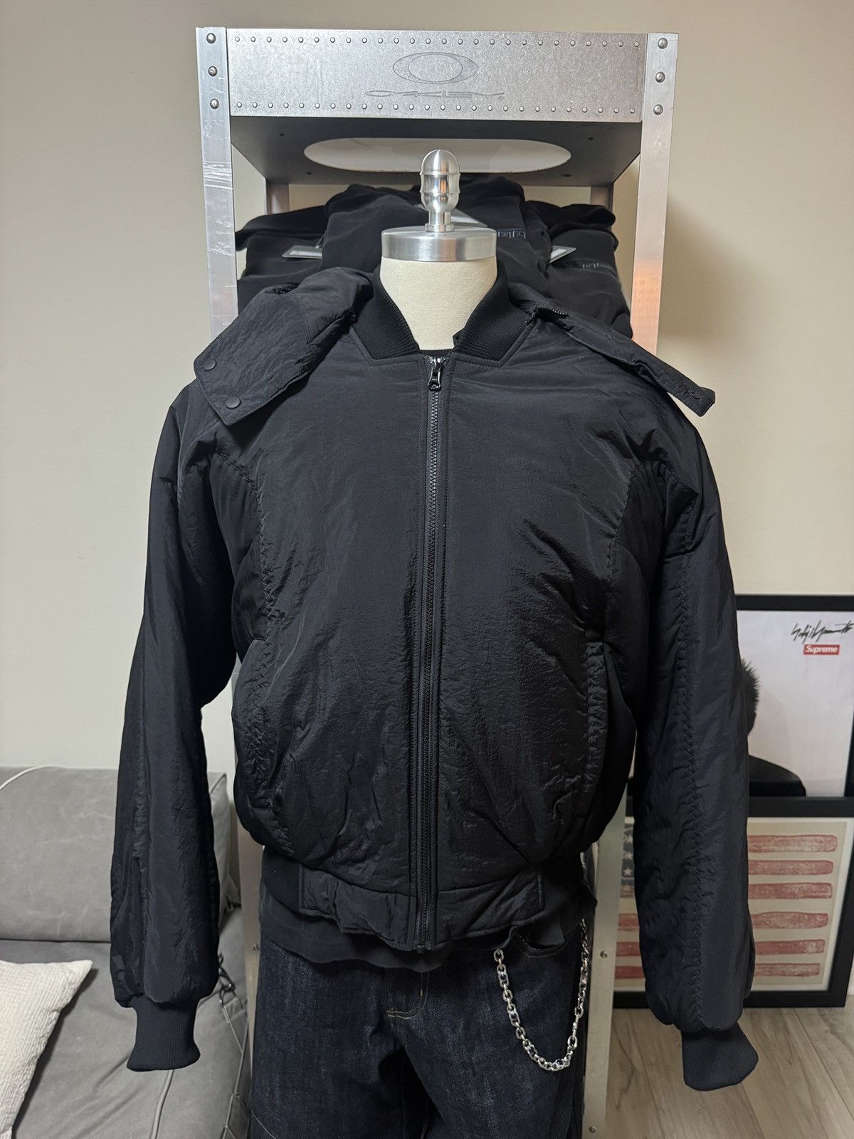 Hyein Seo Hyein Seo Double Zip Hooded Bomber Puffer Jacket Black Size US XL / EU 56 / 4 - 3 Thumbnail
