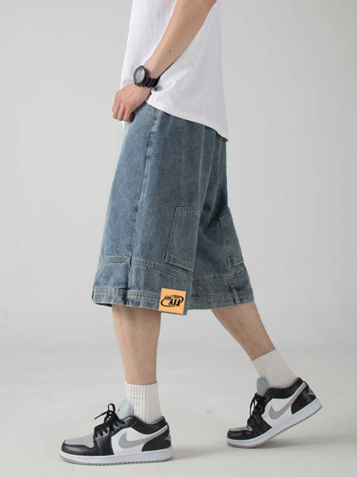 Japanese Brand × Jean Retro reverse wearing loose denim shorts Size US 30 / EU 46 - 2 Thumbnail