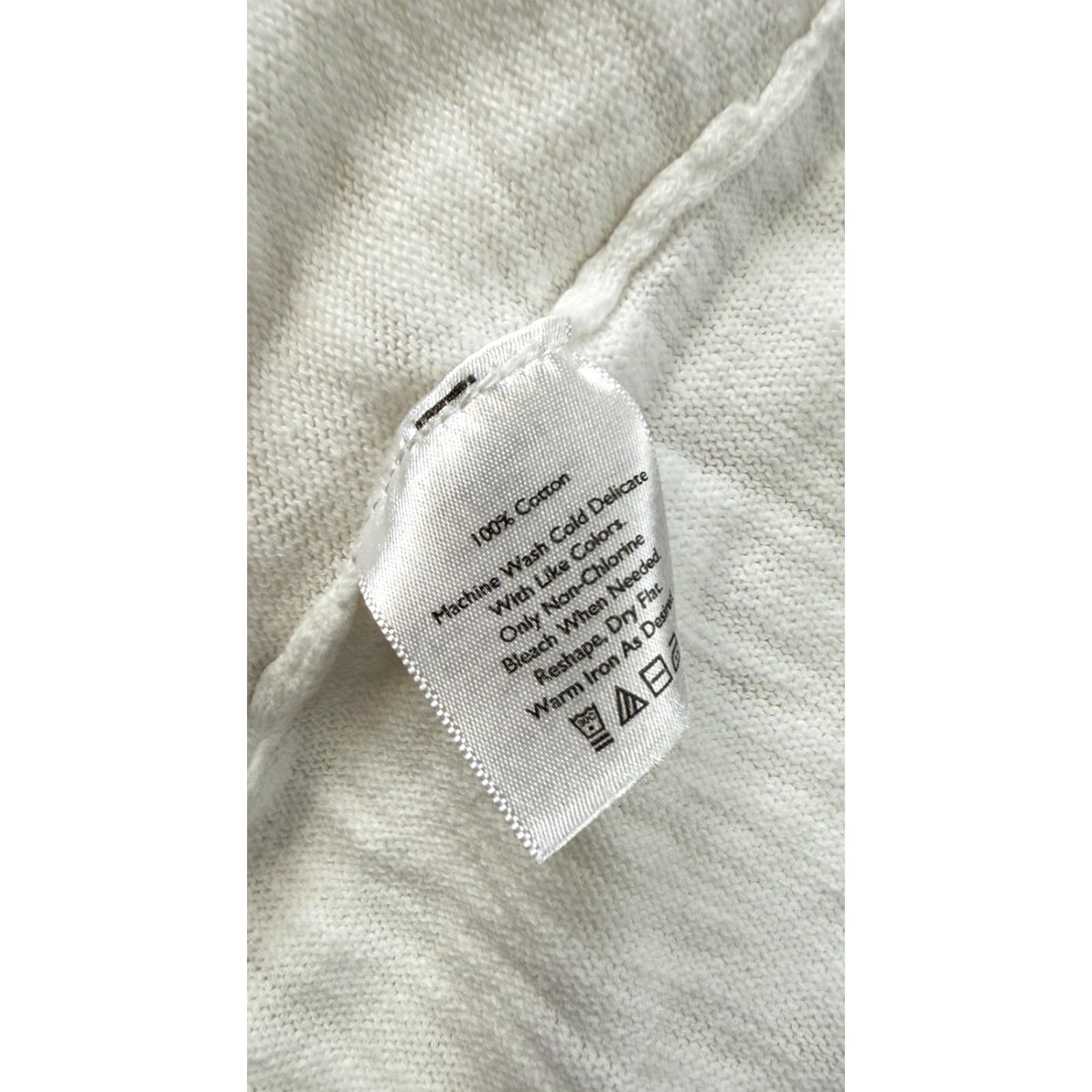 Eddie Bauer Eddie Bauer Sweater Cardigan Womens Medium White Open Front 100% Cotton Knit Knit Open Front Pockets Logo Bird 100% Cotton Mens? Size M / US 6-8 / IT 42-44 - 7 Thumbnail