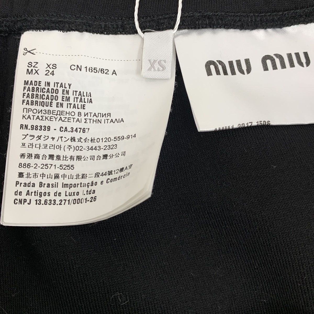 Miu Miu Miu Miu Black Side Stripe Letter Inlay Casual Skirt K26WX Size 26" / US 2 / IT 38 - 7 Thumbnail