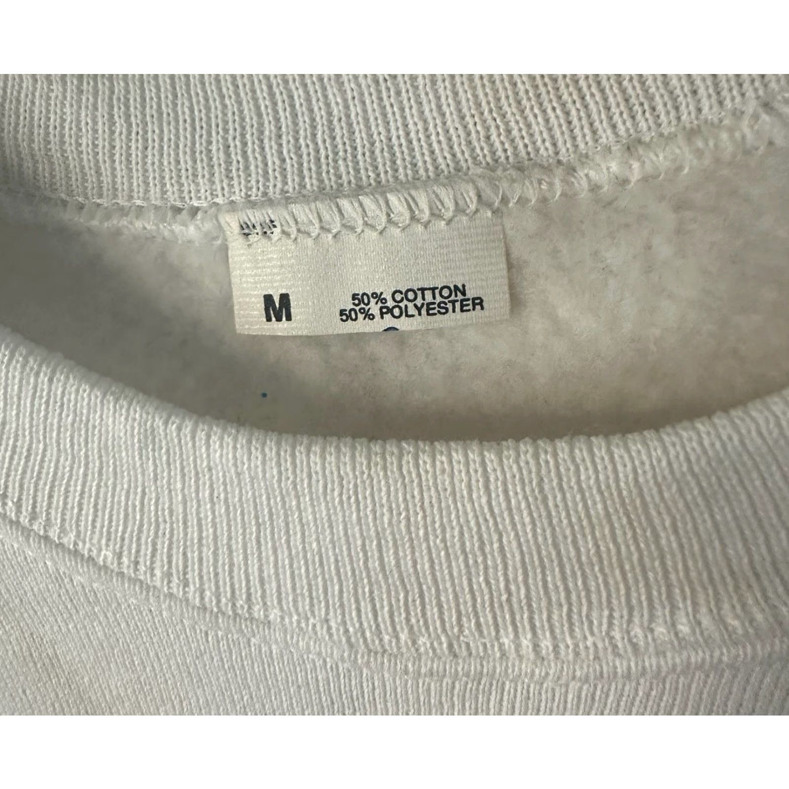 Fruit Of The Loom VINTAGE Fruit of the Loom Sweatshirt Mens 90s Crewneck White Cotton Blend 50/50 NOS NWOT USA Size US M / EU 48-50 / 2 - 2 Thumbnail