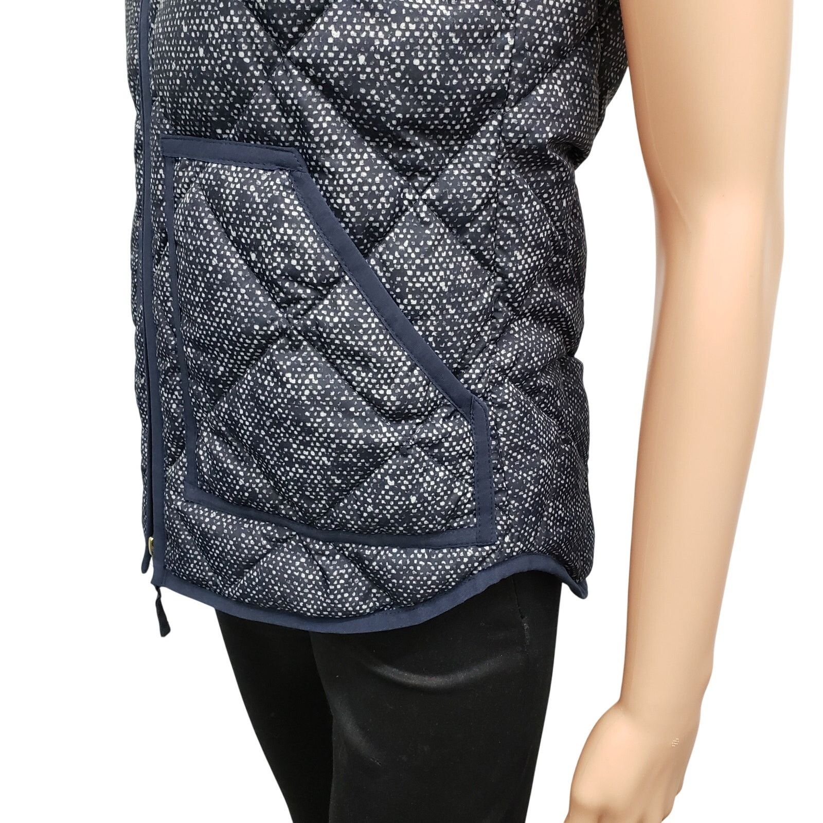 J.Crew J.CREW Excursion Vest Quilted Down Speckled Navy XXS/XS/S Size ONE SIZE - 10 Thumbnail