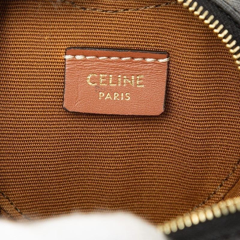 Celine Celine Micro Heart Pochette Coated Canvas Shoulder Bag Brown Size ONE SIZE - 5 Thumbnail