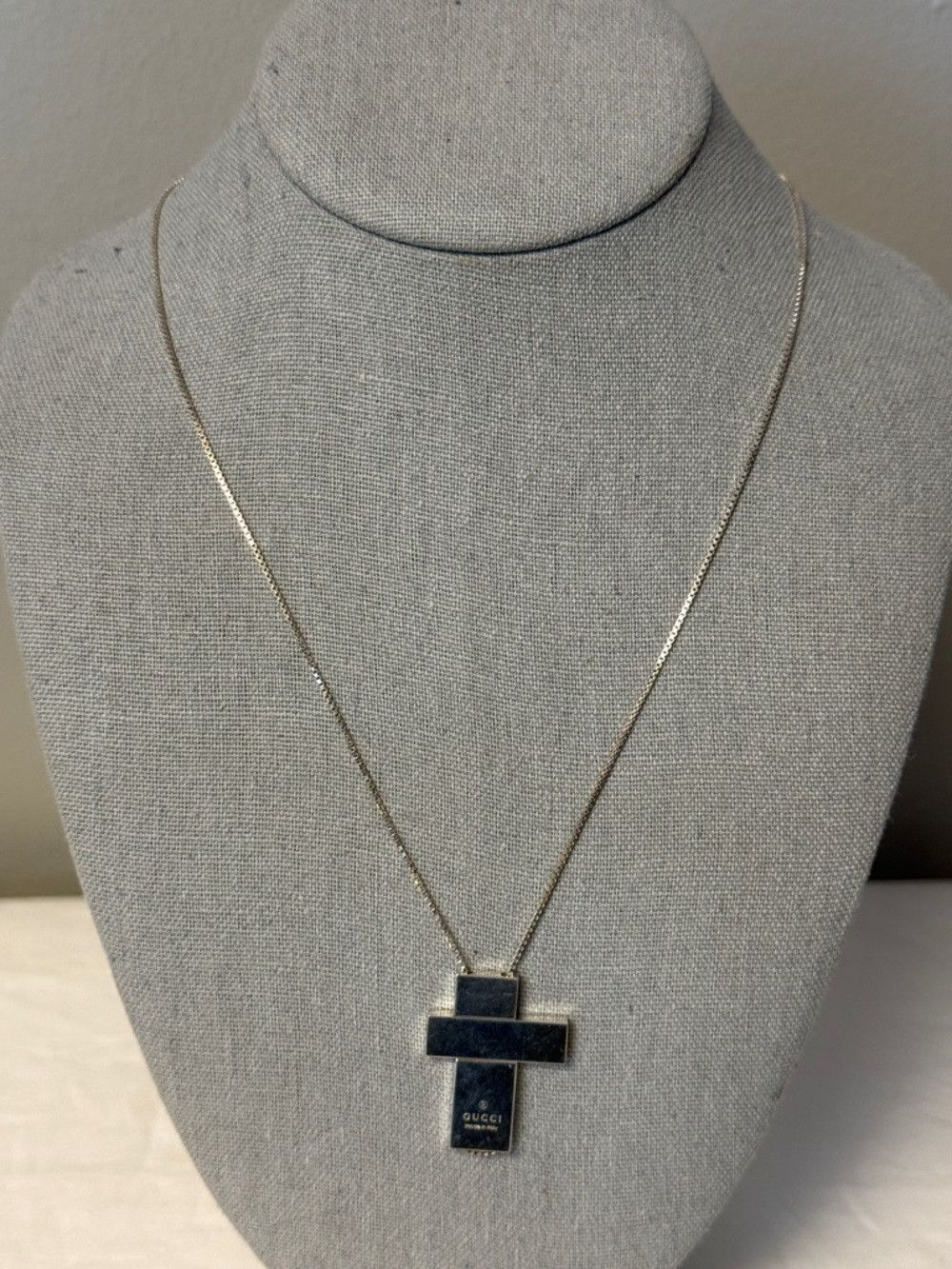Gucci GUCCI Cross Pendant Necklace Sterling Silver 925 3-Piece De Size ONE SIZE - 1 Thumbnail