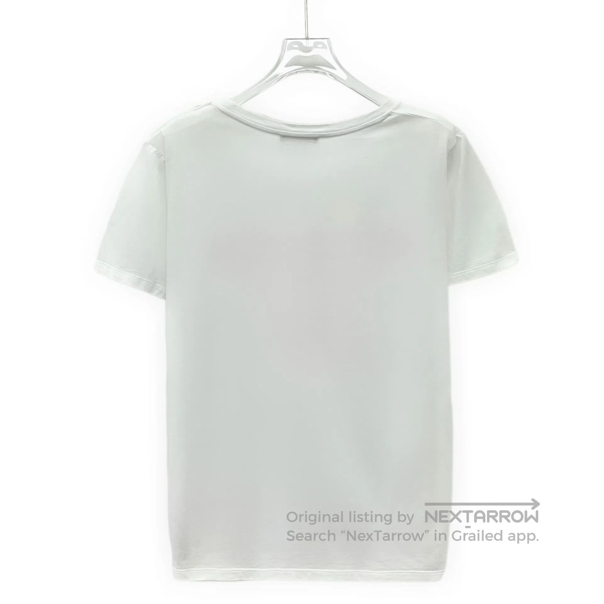Balenciaga Balenciaga White Logo Letter Printed Cotton Crewneck Short Size US M / EU 48-50 / 2 - 2 Thumbnail