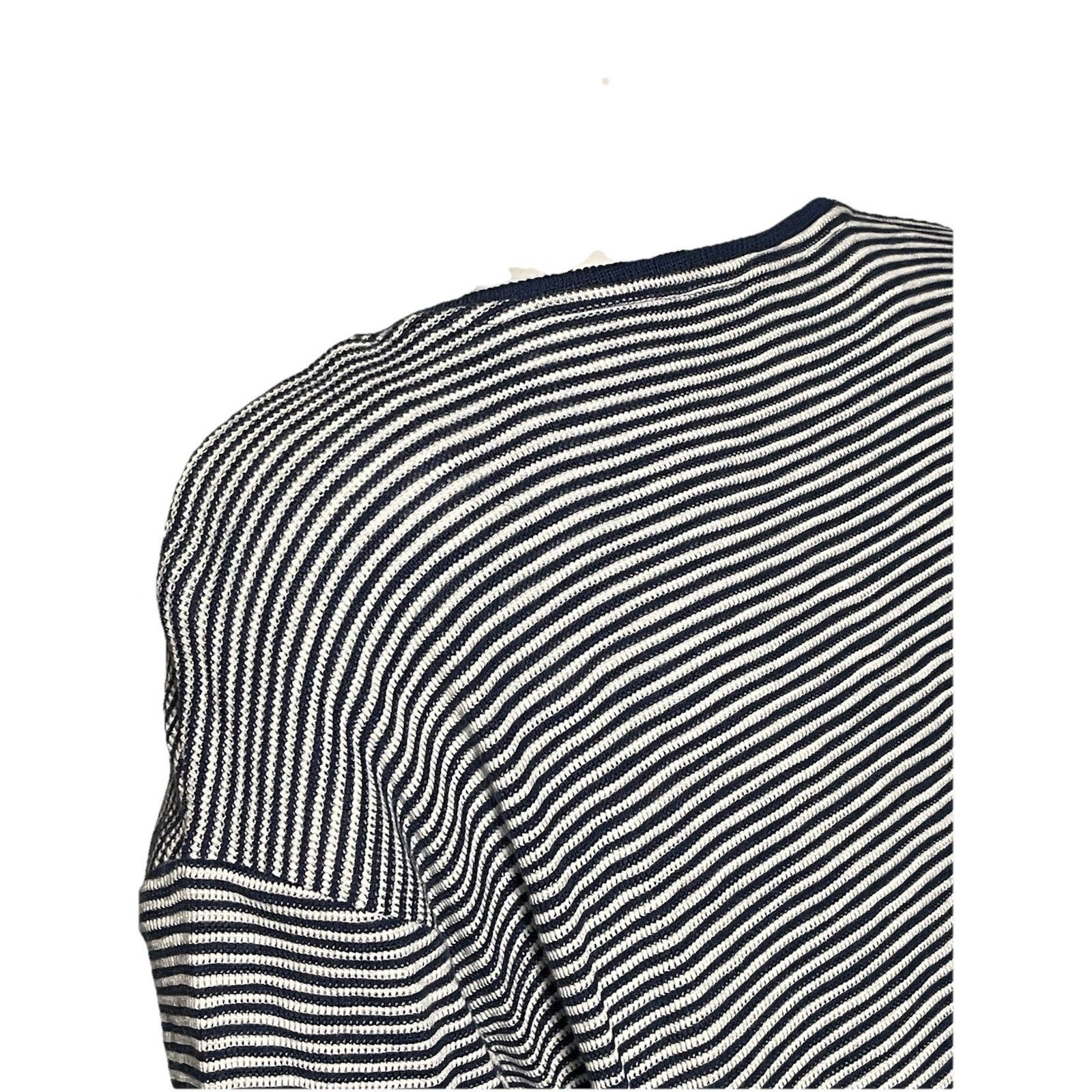 J. Jill J JILL Long Sleeve Striped Pullover Top Blue Women’s Medium Size M / US 6-8 / IT 42-44 - 5 Thumbnail