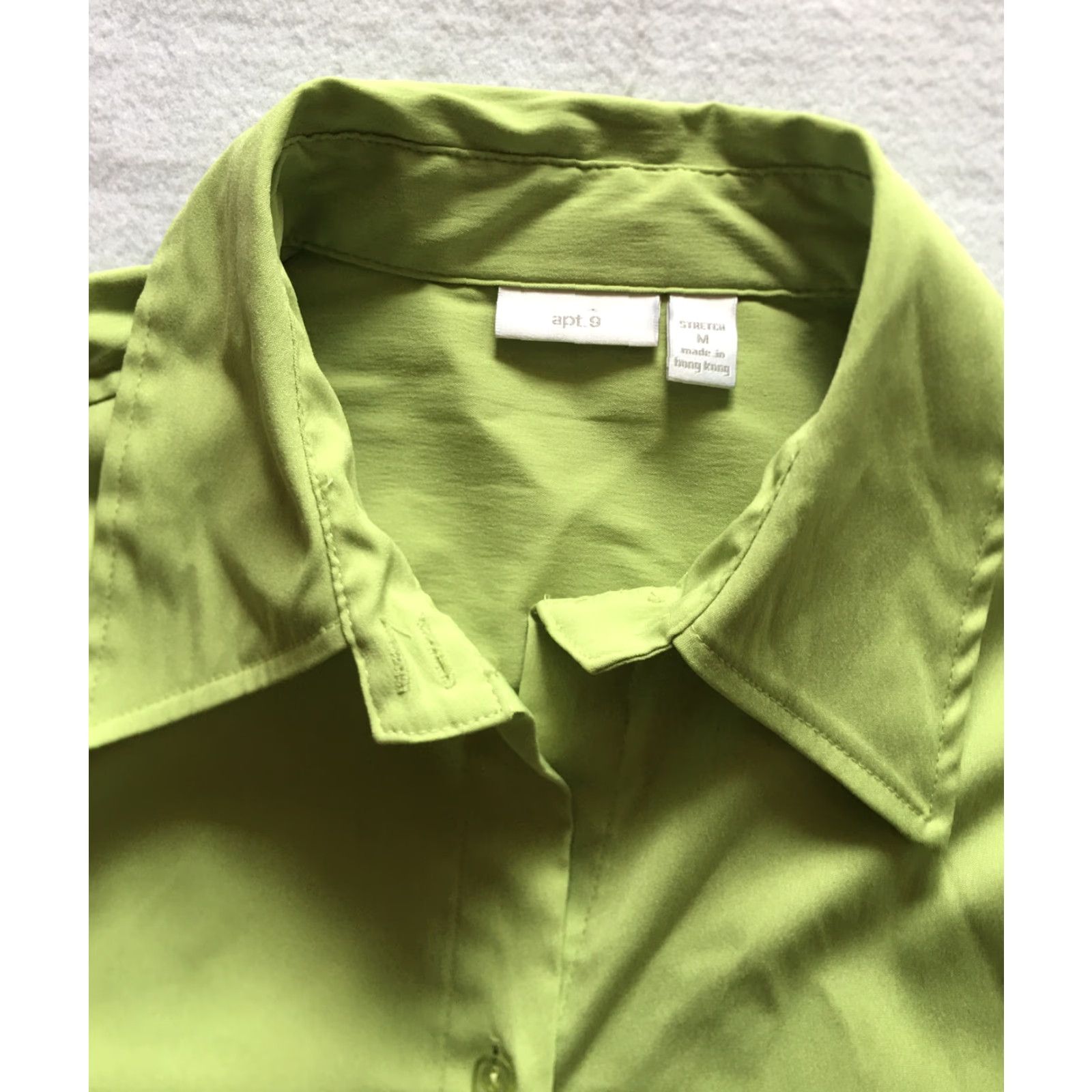 Apt. 9 Apt. 9 Shirt Women’s M Green Long Sleeve Stretch Business Casual / 9-22 Size M / US 6-8 / IT 42-44 - 3 Thumbnail
