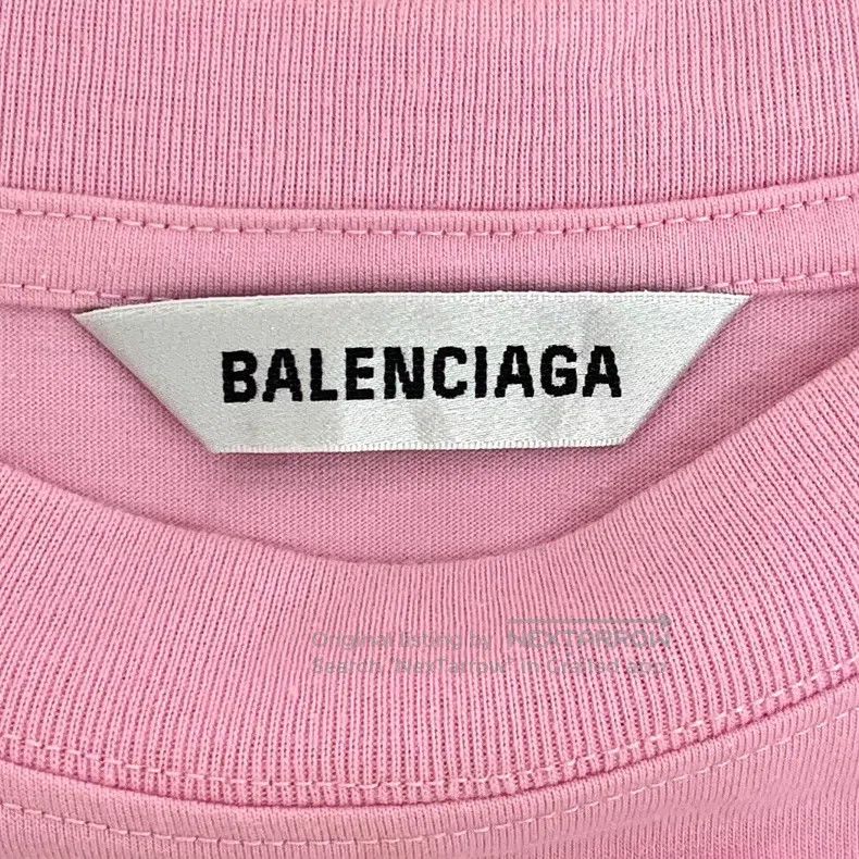 Balenciaga Balenciaga Pink Logo Letter Printed Cotton Crew Neck Short Size US XS / EU 42 / 0 - 6 Thumbnail