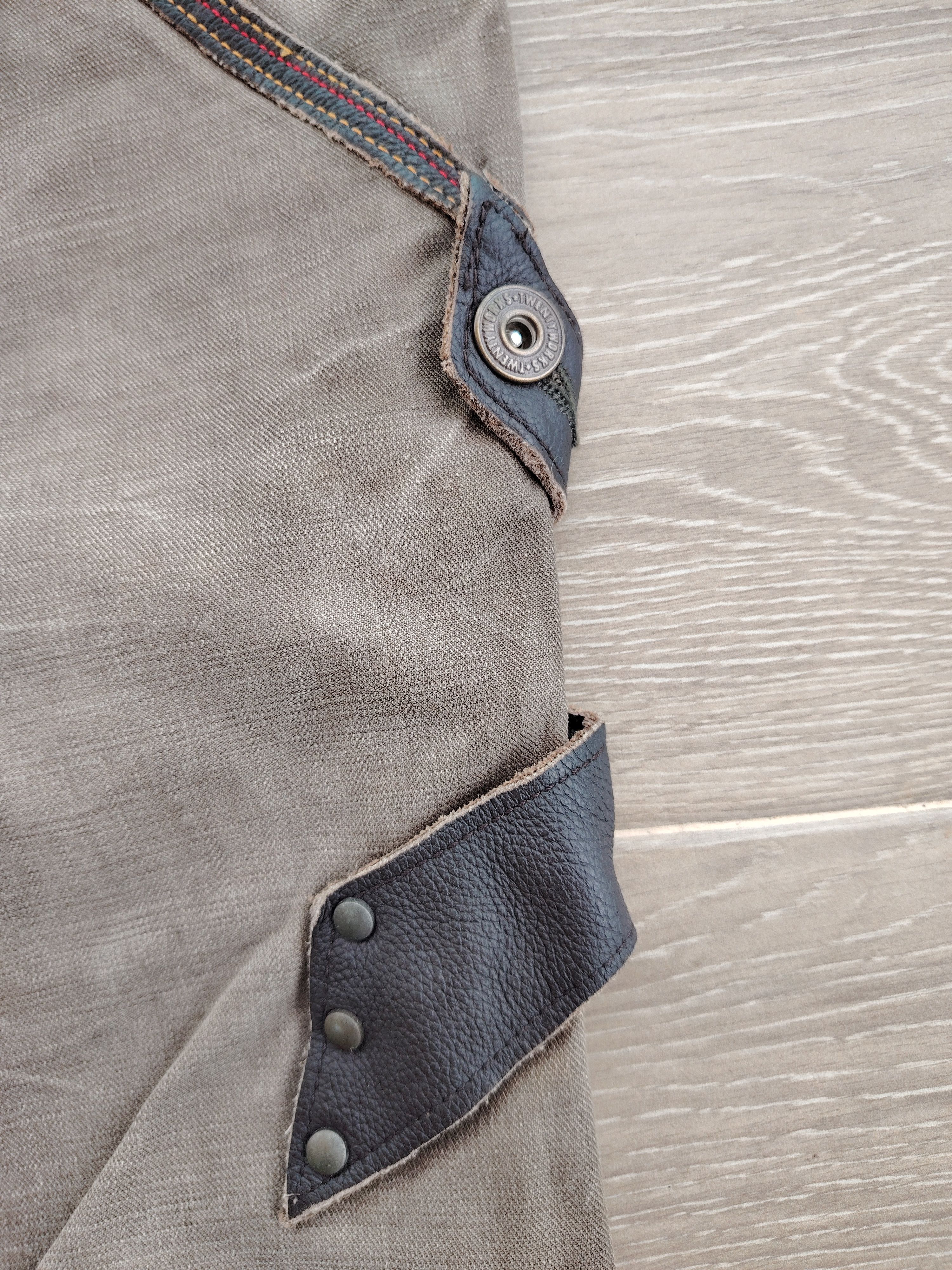 Japanese Brand Rare Japanese Twenty Works Studded Leather Jeans Pant Size US 30 / EU 46 - 8 Thumbnail