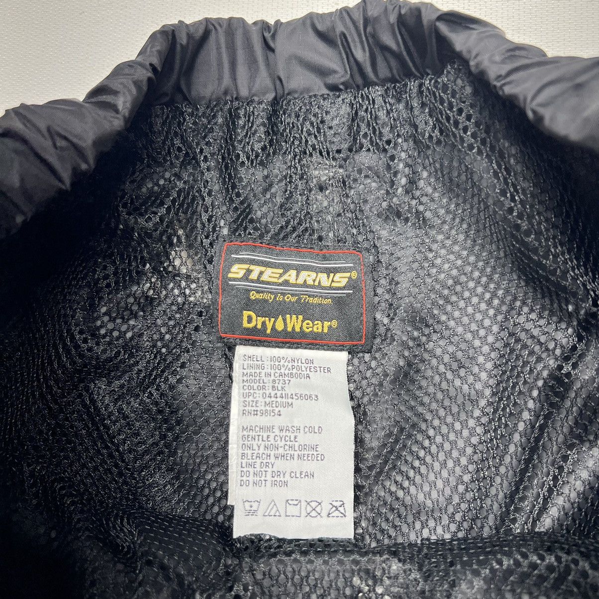 Vintage Stearns Pants Dry Wear Black Nylon Waterproof Mesh Lined Size US 32 / EU 48 - 6 Thumbnail