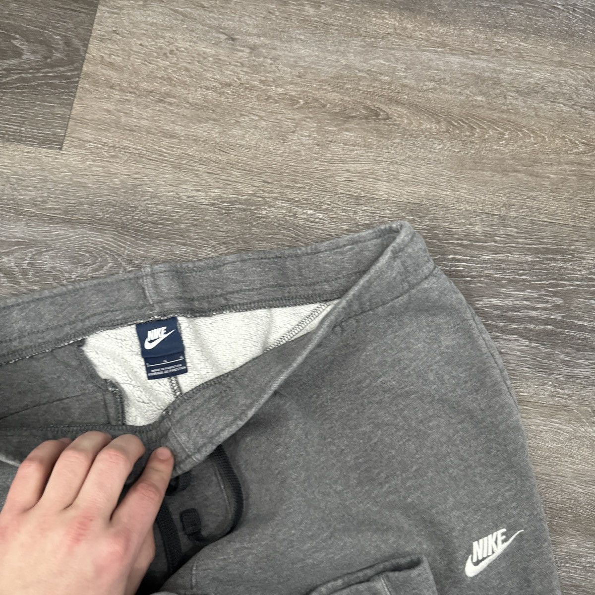 Nike × Vintage Vintage Y2K Nike baggy wide leg essential grey sweatpants Size US 34 / EU 50 - 4 Thumbnail