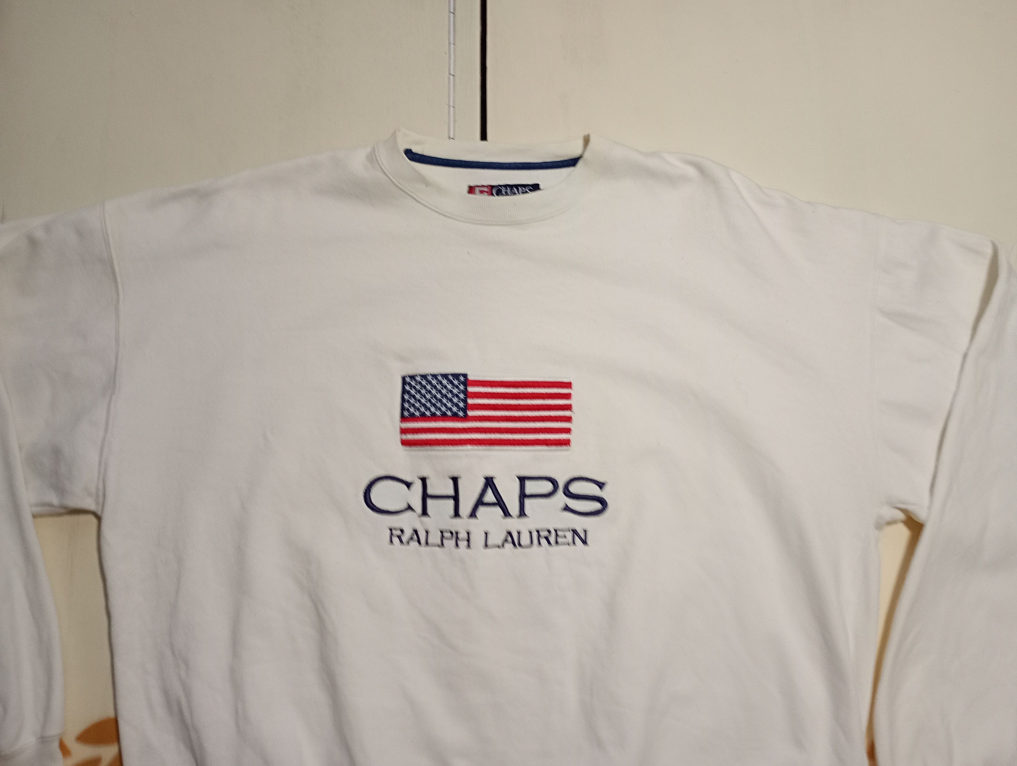 Chaps Ralph Lauren Chaps Ralph Lauren American Flag Sweatshirt Vintage Size US XL / EU 56 / 4 - 4 Thumbnail
