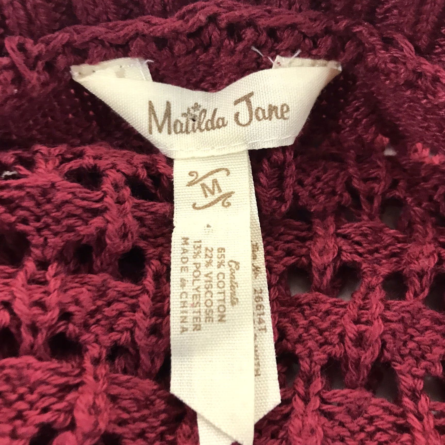 Vintage Matilda Jane Womens Cardigan Sweater Long Sleeve Open-Knit Fall Spring Winter Casual Online Shop Size M / US 6-8 / IT 42-44 - 5 Thumbnail