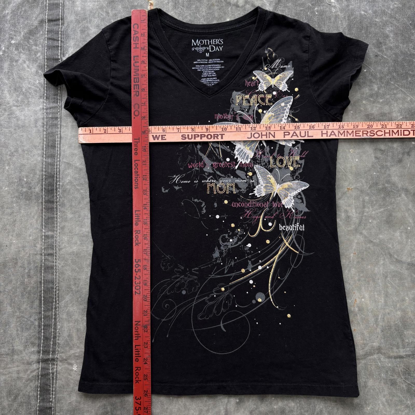 Vintage Vintage Y2K Affliction Mother’s Day Butterfly Grunge Shirt Size M / US 6-8 / IT 42-44 - 4 Thumbnail