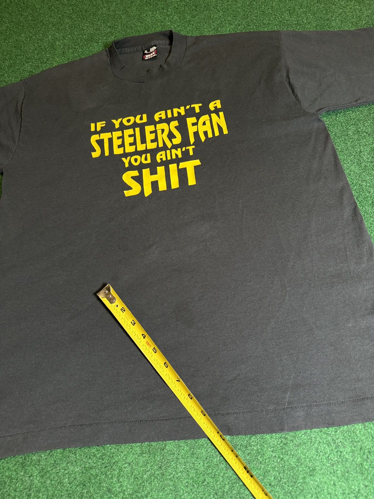 Fruit Of The Loom × NFL × Vintage 90s RARE Steelers You Ain’t Sh** Blow It Out Your A** TShirt Size US XL / EU 56 / 4 - 4 Thumbnail