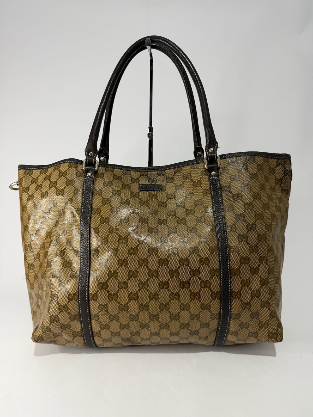 Gucci GUCCI GG Crystal Tote Bag Coated Canvas Outlet Beige Gold Size ONE SIZE - 1 Thumbnail