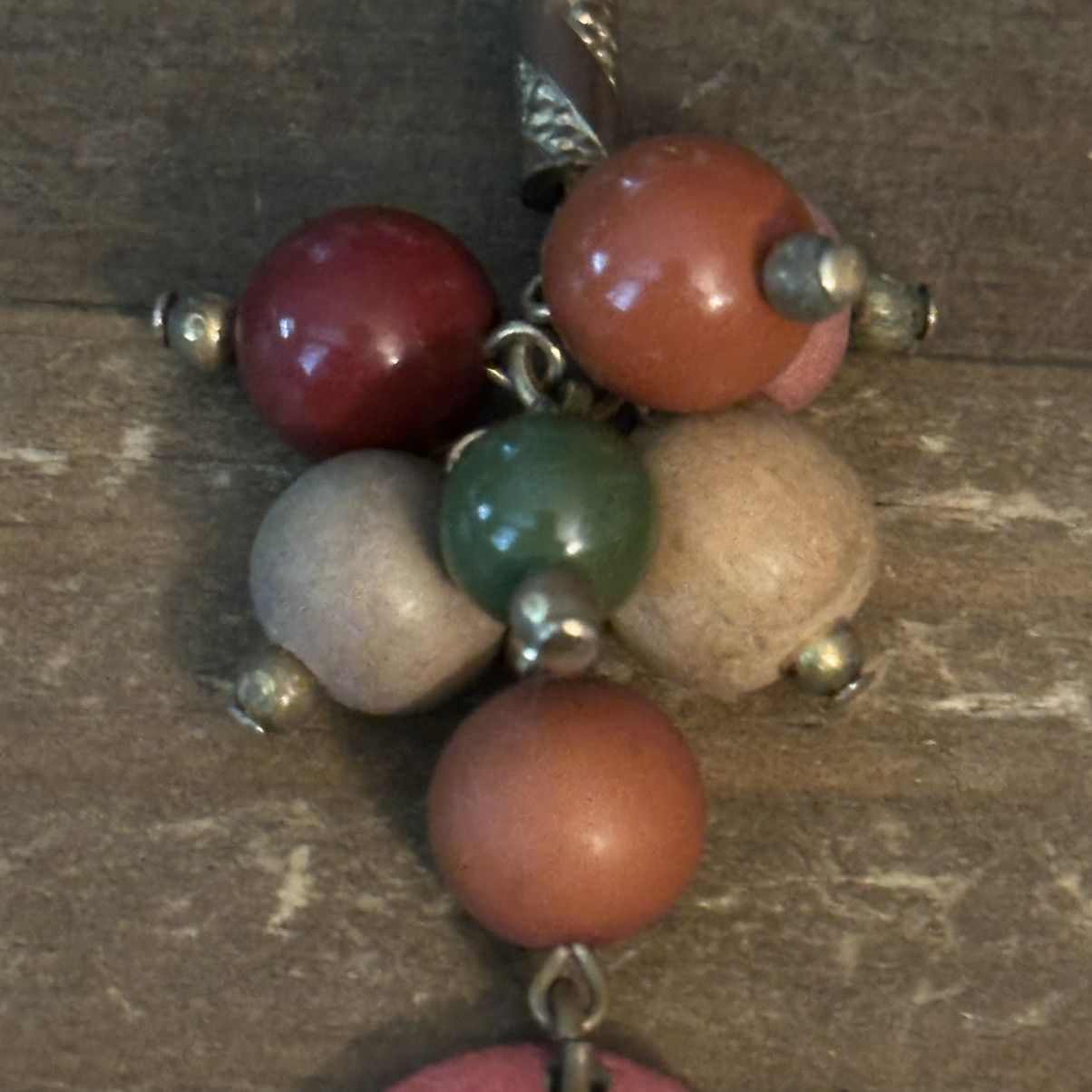 Other Long gold tone wooden bead dangle drop hoop earrings Size ONE SIZE - 3 Thumbnail